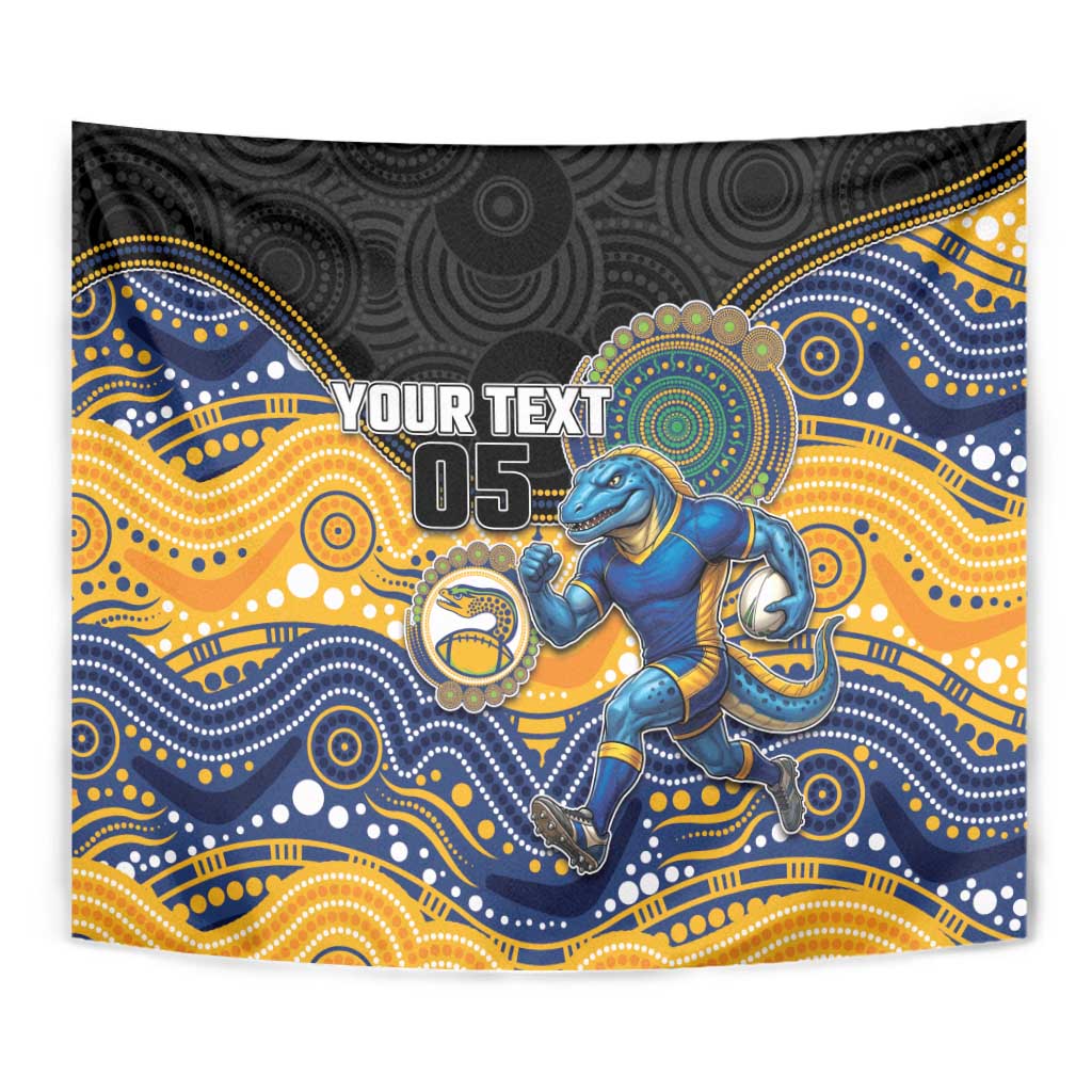 Custom Eels Tapestry Eel Mascot With Aboriginal Indigenous