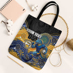 Custom Eels Tote Bag Eel Mascot With Aboriginal Indigenous