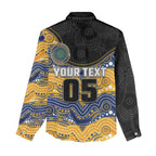 Custom Eels Women Casual Shirt Eel Mascot With Aboriginal Indigenous