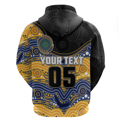 Custom Eels Zip Hoodie Eel Mascot With Aboriginal Indigenous