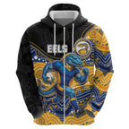 Custom Eels Zip Hoodie Eel Mascot With Aboriginal Indigenous