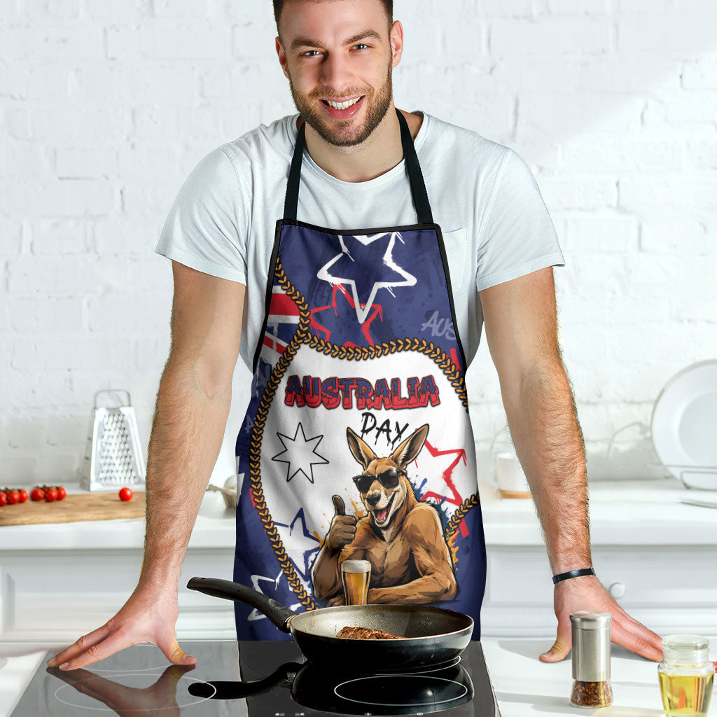 Australia Flag Day Apron Cool Kangaroo Beer Aussie Aussie Oi Oi