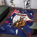Australia Flag Day Area Rug Cool Kangaroo Beer Aussie Aussie Oi Oi