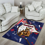 Australia Flag Day Area Rug Cool Kangaroo Beer Aussie Aussie Oi Oi