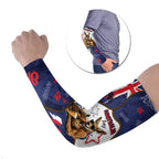 Australia Flag Day Arm Sleeves Cool Kangaroo Beer Aussie Aussie Oi Oi