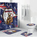 Australia Flag Day Bathroom Set Cool Kangaroo Beer Aussie Aussie Oi Oi