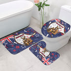 Australia Flag Day Bathroom Set Cool Kangaroo Beer Aussie Aussie Oi Oi