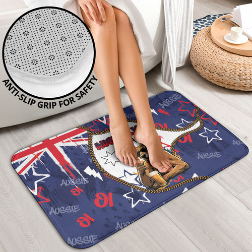 Australia Flag Day Bathroom Set Cool Kangaroo Beer Aussie Aussie Oi Oi