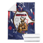 Australia Flag Day Blanket Cool Kangaroo Beer Aussie Aussie Oi Oi