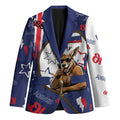 Australia Flag Day Blazer Cool Kangaroo Beer Aussie Aussie Oi Oi