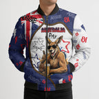 Australia Flag Day Bomber Puffer Jacket Cool Kangaroo Beer Aussie Aussie Oi Oi
