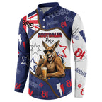 Australia Flag Day Button Sweatshirt Cool Kangaroo Beer Aussie Aussie Oi Oi