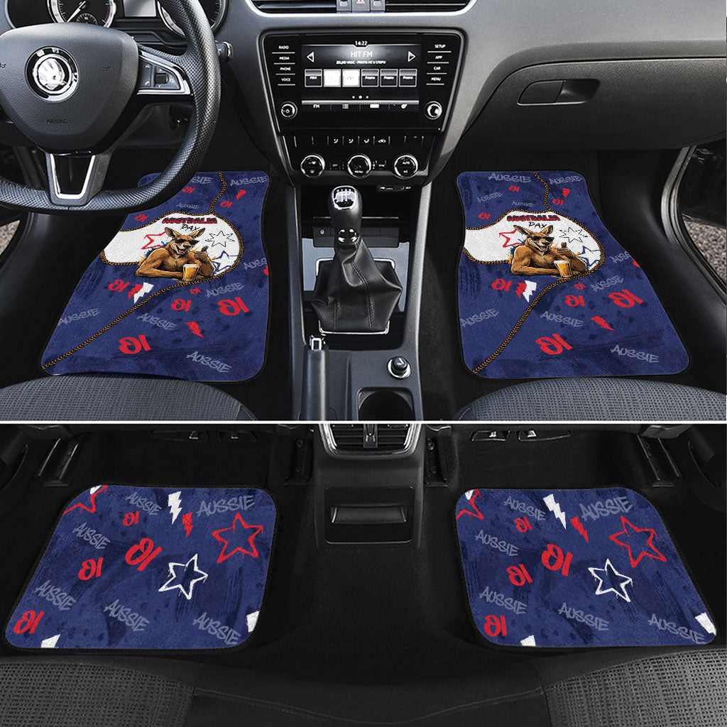 Australia Flag Day Car Mats Cool Kangaroo Beer Aussie Aussie Oi Oi