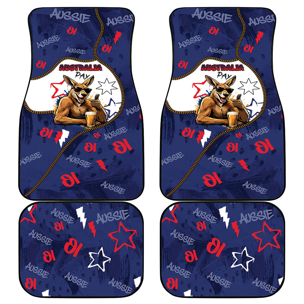 Australia Flag Day Car Mats Cool Kangaroo Beer Aussie Aussie Oi Oi