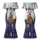 Australia Flag Day Couples Matching Mermaid Dress and Hawaiian Shirt Cool Kangaroo Beer Aussie Aussie Oi Oi