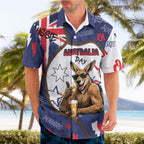 Australia Flag Day Hawaiian Shirt Cool Kangaroo Beer Aussie Aussie Oi Oi