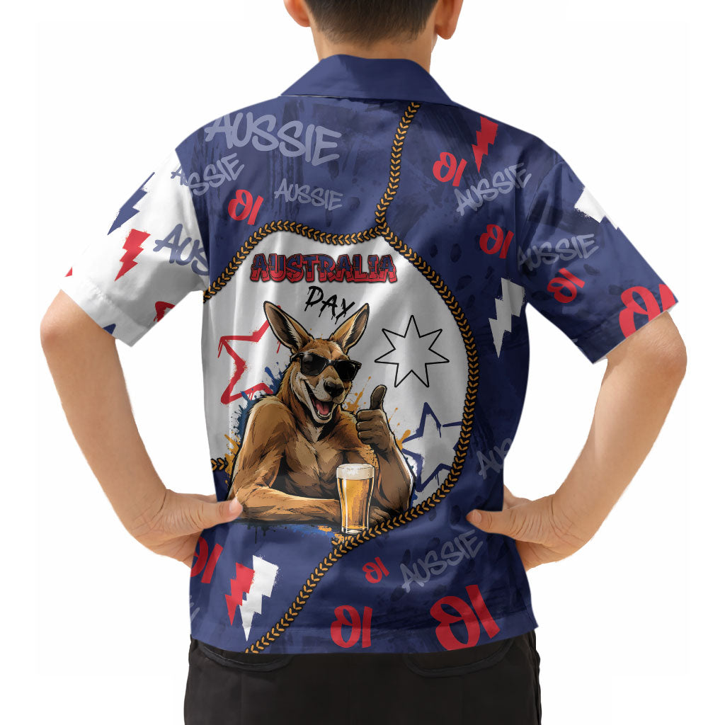 Australia Flag Day Hawaiian Shirt Cool Kangaroo Beer Aussie Aussie Oi Oi
