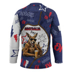Australia Flag Day Hockey Jersey Cool Kangaroo Beer Aussie Aussie Oi Oi