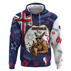 Australia Flag Day Hoodie Cool Kangaroo Beer Aussie Aussie Oi Oi