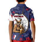Australia Flag Day Kid Polo Shirt Cool Kangaroo Beer Aussie Aussie Oi Oi