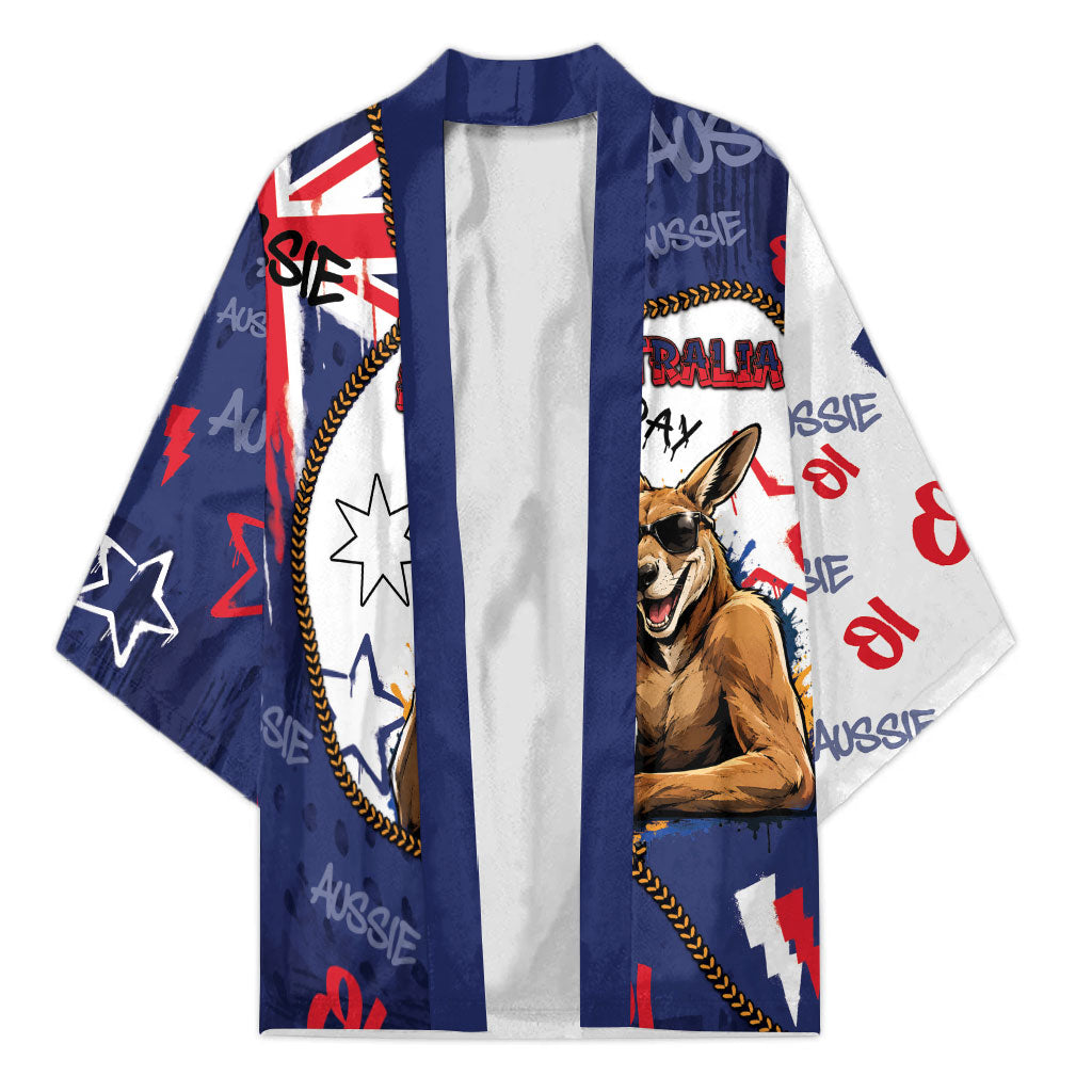Australia Flag Day Kimono Cool Kangaroo Beer Aussie Aussie Oi Oi