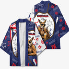 Australia Flag Day Kimono Cool Kangaroo Beer Aussie Aussie Oi Oi