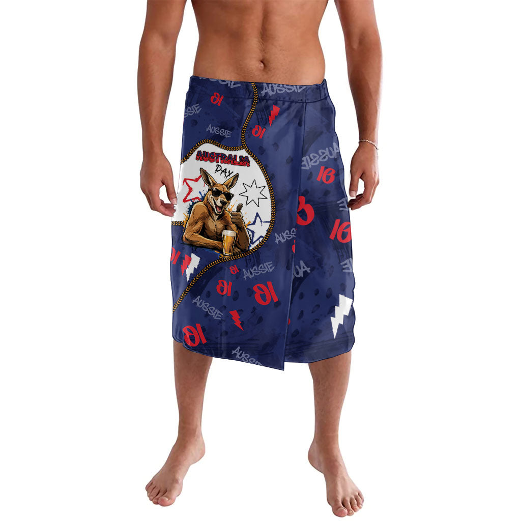 Australia Flag Day Lavalava Cool Kangaroo Beer Aussie Aussie Oi Oi