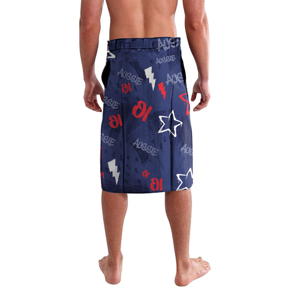 Australia Flag Day Lavalava Cool Kangaroo Beer Aussie Aussie Oi Oi
