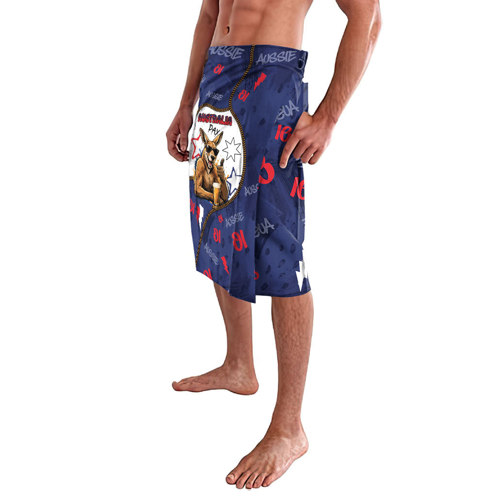 Australia Flag Day Lavalava Cool Kangaroo Beer Aussie Aussie Oi Oi