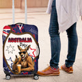 Australia Flag Day Luggage Cover Cool Kangaroo Beer Aussie Aussie Oi Oi