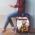 Australia Flag Day Luggage Cover Cool Kangaroo Beer Aussie Aussie Oi Oi