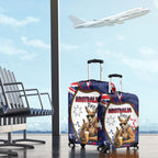 Australia Flag Day Luggage Cover Cool Kangaroo Beer Aussie Aussie Oi Oi