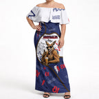 Australia Flag Day Off Shoulder Maxi Dress Cool Kangaroo Beer Aussie Aussie Oi Oi