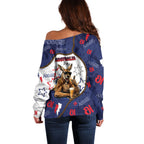Australia Flag Day Off Shoulder Sweater Cool Kangaroo Beer Aussie Aussie Oi Oi