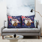 Australia Flag Day Pillow Cover Cool Kangaroo Beer Aussie Aussie Oi Oi