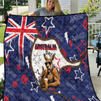Australia Flag Day Quilt Cool Kangaroo Beer Aussie Aussie Oi Oi