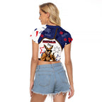Australia Flag Day Raglan Cropped T Shirt Cool Kangaroo Beer Aussie Aussie Oi Oi