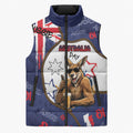 Australia Flag Day Sleeveless Puffer Jacket Cool Kangaroo Beer Aussie Aussie Oi Oi