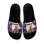 Australia Flag Day Slide Sandals Cool Kangaroo Beer Aussie Aussie Oi Oi