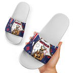 Australia Flag Day Slide Sandals Cool Kangaroo Beer Aussie Aussie Oi Oi