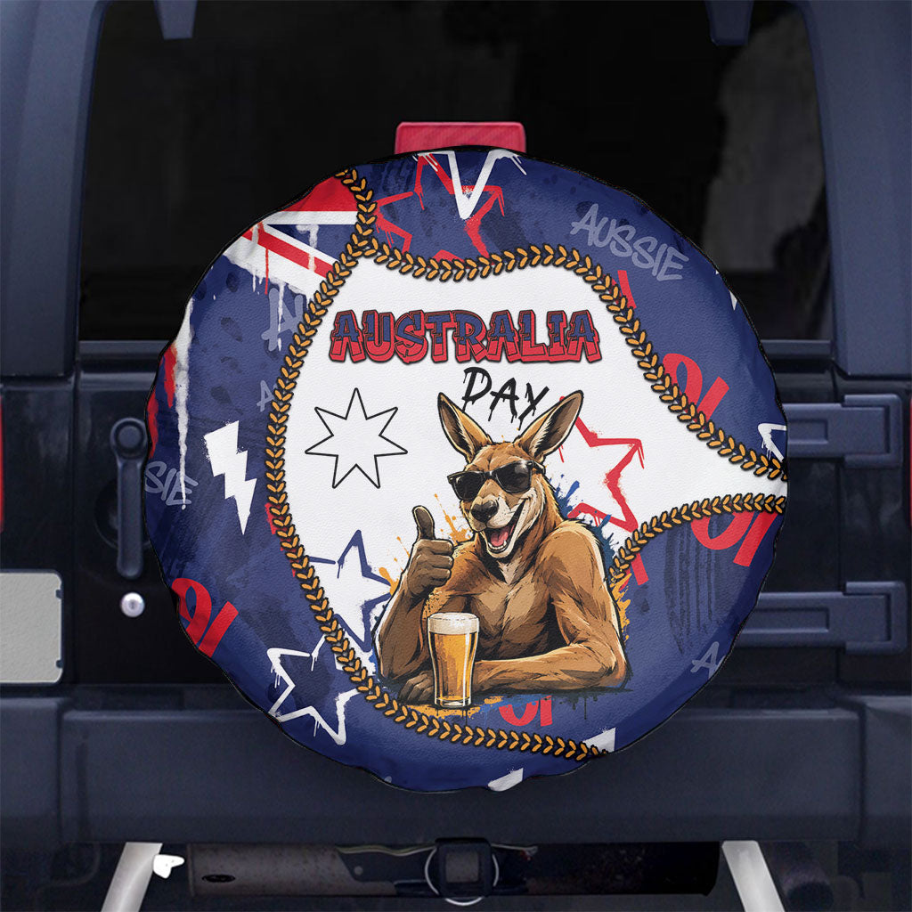 Australia Flag Day Spare Tire Cover Cool Kangaroo Beer Aussie Aussie Oi Oi