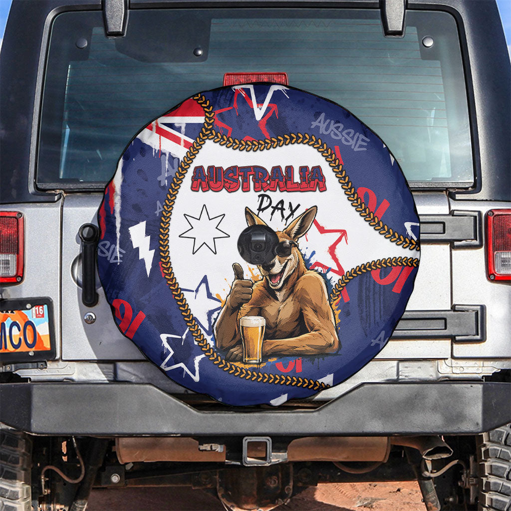Australia Flag Day Spare Tire Cover Cool Kangaroo Beer Aussie Aussie Oi Oi