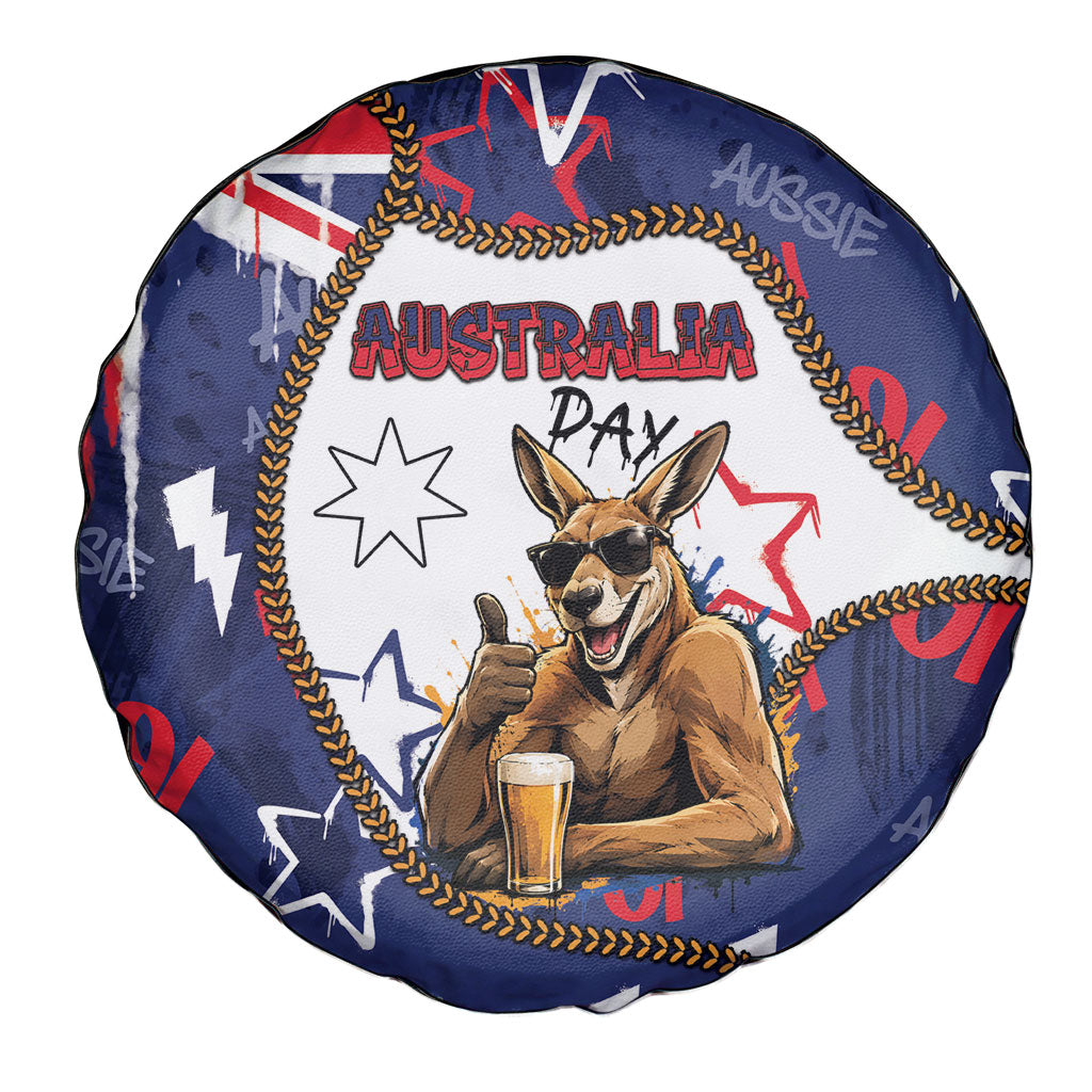 Australia Flag Day Spare Tire Cover Cool Kangaroo Beer Aussie Aussie Oi Oi
