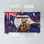 Australia Flag Day Tablecloth Cool Kangaroo Beer Aussie Aussie Oi Oi