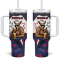 Australia Flag Day Tumbler With Handle Cool Kangaroo Beer Aussie Aussie Oi Oi