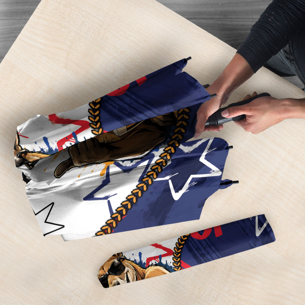 Australia Flag Day Umbrella Cool Kangaroo Beer Aussie Aussie Oi Oi