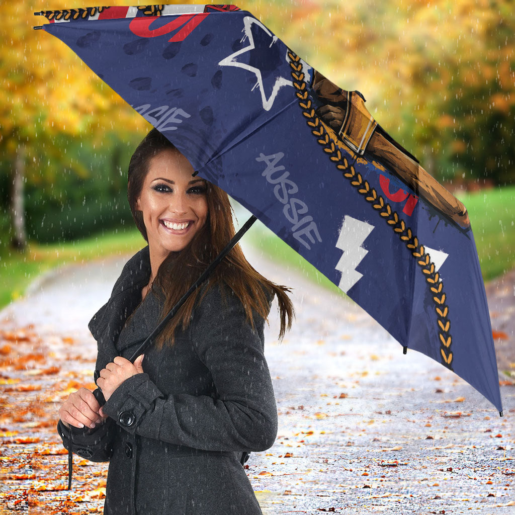 Australia Flag Day Umbrella Cool Kangaroo Beer Aussie Aussie Oi Oi