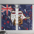 Australia Flag Day Window Curtain Cool Kangaroo Beer Aussie Aussie Oi Oi