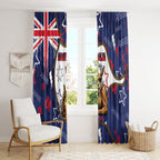 Australia Flag Day Window Curtain Cool Kangaroo Beer Aussie Aussie Oi Oi