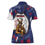 Australia Flag Day Women Polo Shirt Cool Kangaroo Beer Aussie Aussie Oi Oi